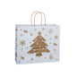 Große Weihnachtstüten (36x12x31 cm) mit Christbaum-Motiv in Gold bedruckt