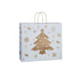 XL Weihnachtstüten (42x13x37 cm) mit Christbaum-Motiv in Gold bedruckt