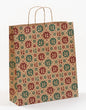 Papierkordeltasche Tracht aus braunem Papier mit bayerischem Motiv 