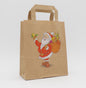 Braune Nikolaus-Papiertragetasche mit Flachhenkel 18x8x22 cm
