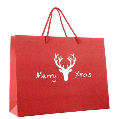 Große Weihnachtsgeschenktasche aus Papier mit Glitzer und Merry Christmas Schriftzug in der Farbe Rot stabil preiswet Max Josef Steinebach GmbH schnelle Lieferung vertrauenswürdig Papiertüten mit dem gewissen Extra